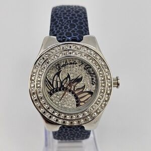 Dufonte Swank Series Women's Watch 40MM Gray Dial Blue Leather Bands New Battery
